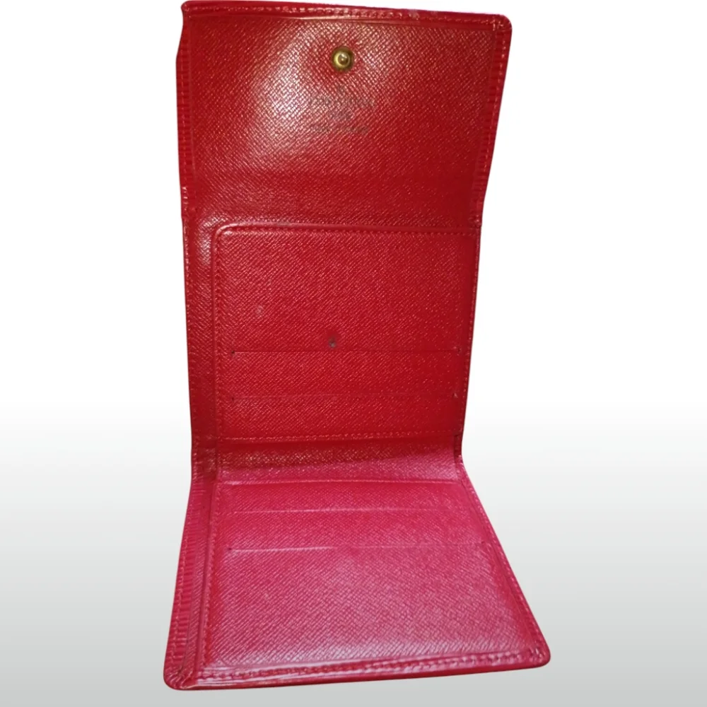 Preloved Louis Vuitton Red Women's Epi Wallet With COA - Picture 5 of 10
